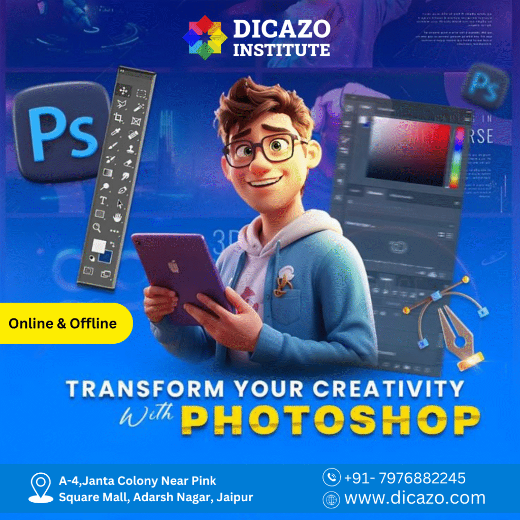 Best Photoshop Design Online Classes in Jaipur student learning